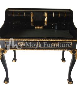 Black-antique-secretary-desk Black antique secretary desk